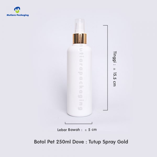 Jual Botol Kosmetik Botol Spray 250ml Dove Tutup Gold Murah Berkualitas